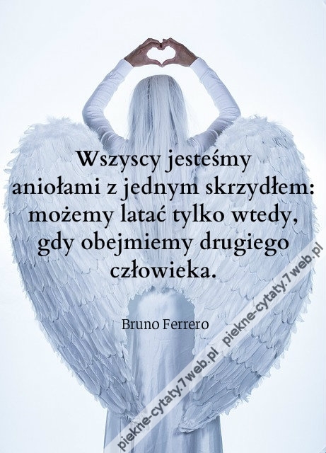 Wszyscy jesteśmy aniołami z jednym skrzydłem ...